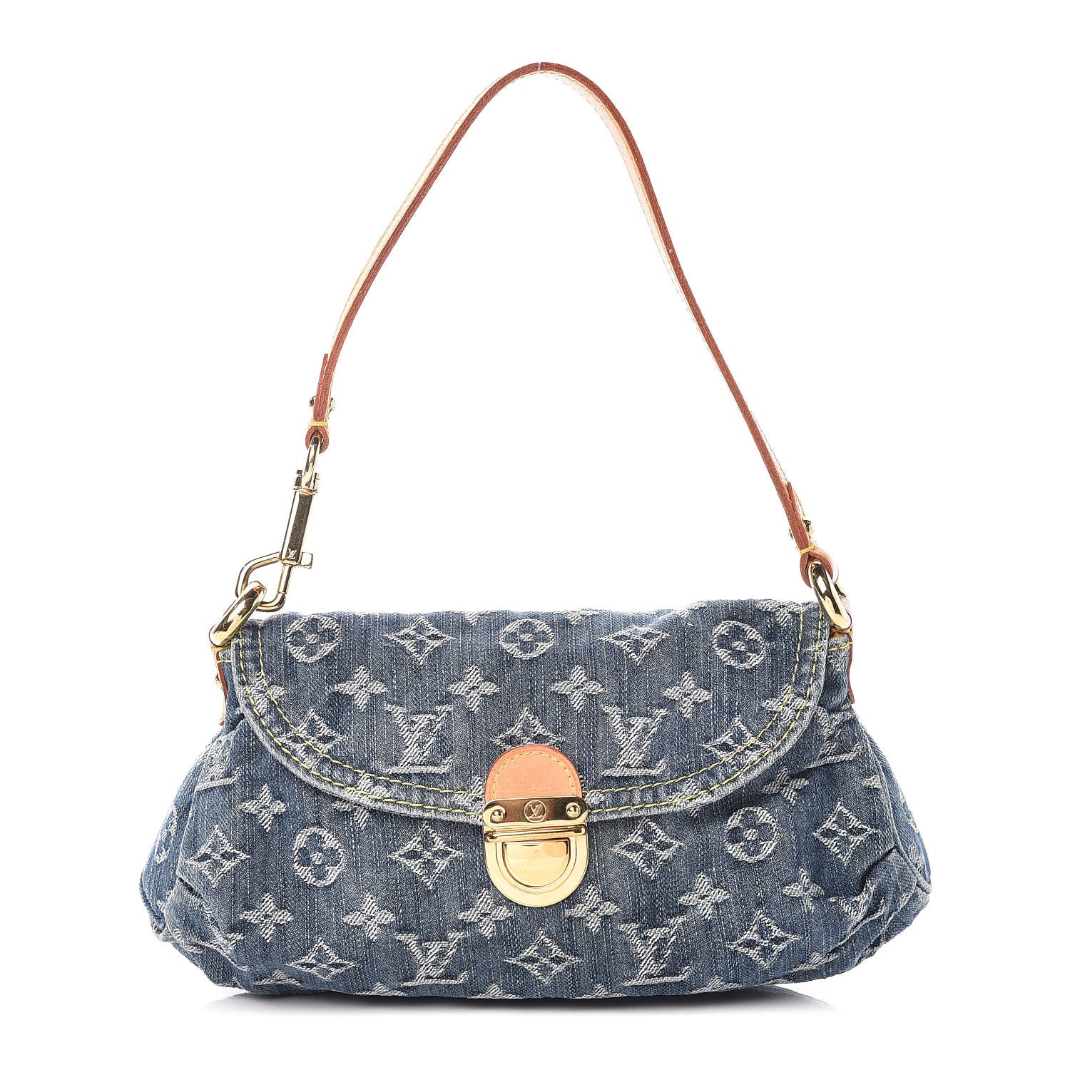 Louis Vuitton Monogram Denim Mini Pleaty Blue 1 of 10