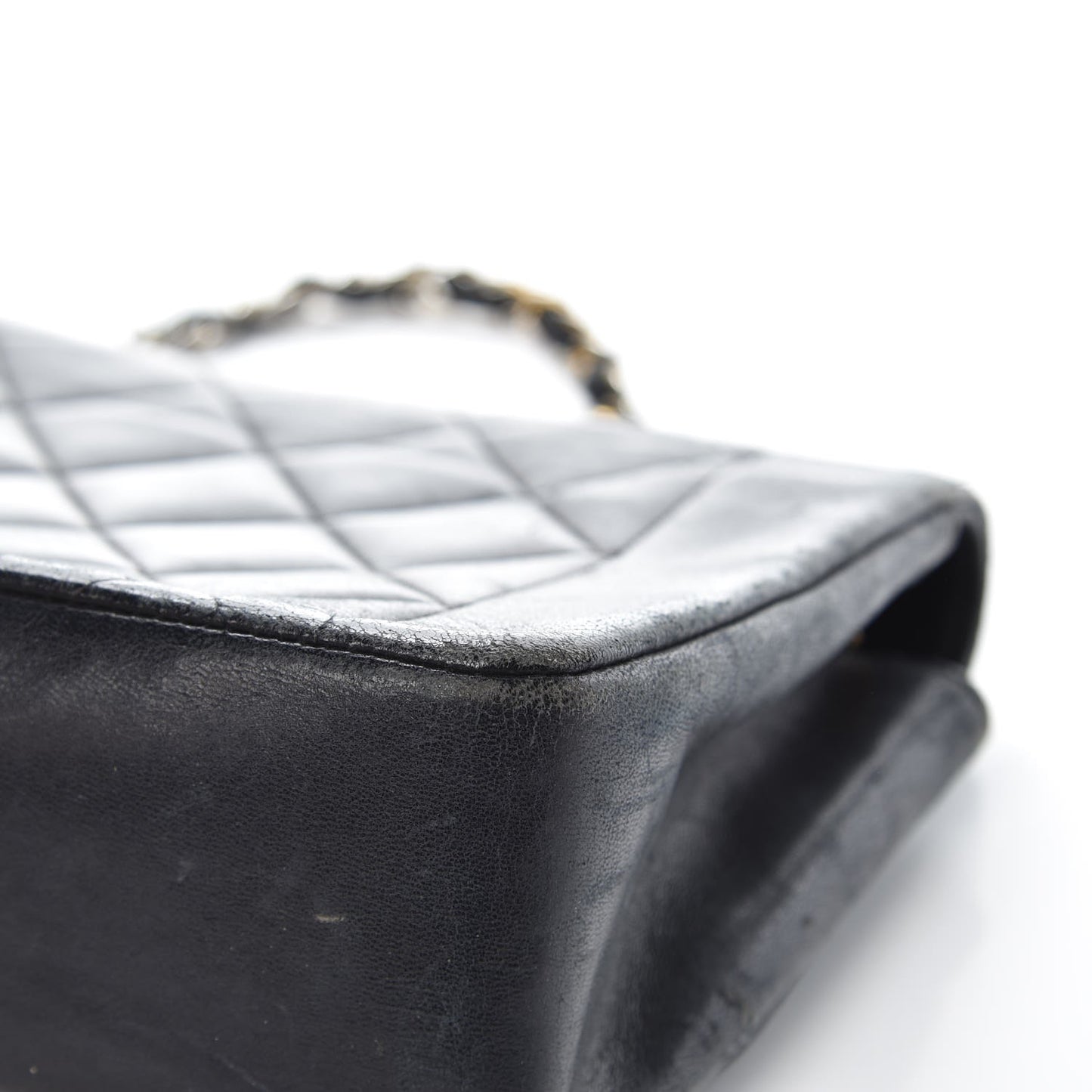 Lambskin Quilted Small Single Flap Black