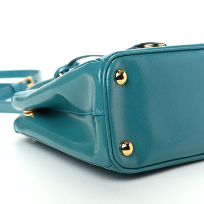 Prada Saffiano Vernice Mini Galleria Double Zip Tote Voyage 6 of 9