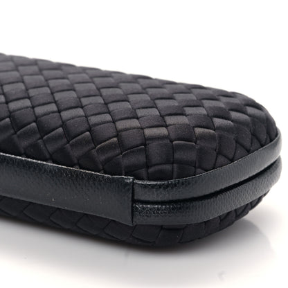 Bottega Veneta Satin Ayers Intreccio Impero Stretch Knot Clutch Black 8 of 8