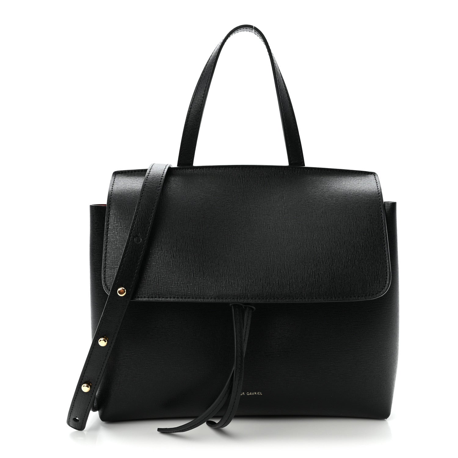 Mansur Gavriel Saffiano Mini Lady Bag Black Flamma 1 of 10