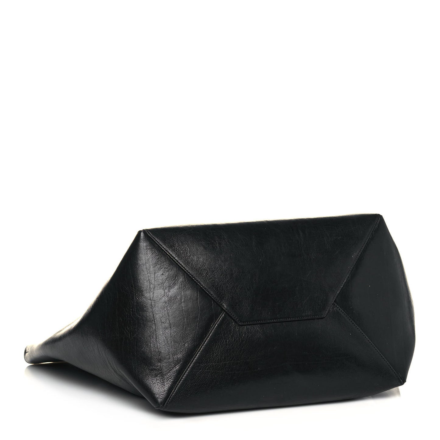 Calfskin Large Clasp Cabas Black