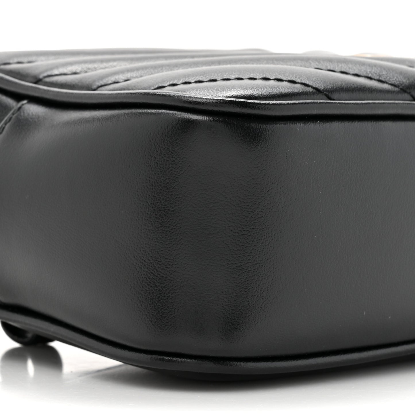 Calfskin Matelasse Monogram Lou Belt Bag Black