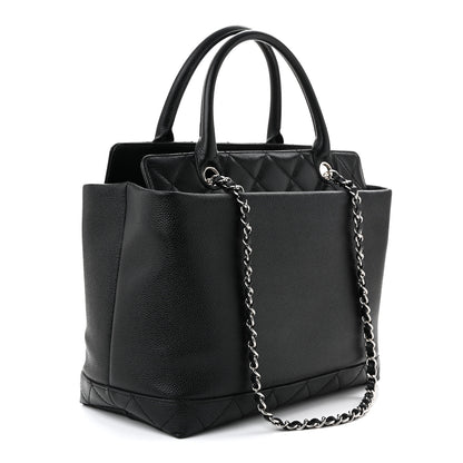 Chanel Soft Caviar CC Medium Top Handle Tote Black 3 of 10