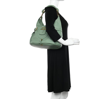 Jimmy Choo Calfskin Large Tulita Green 2 of 14