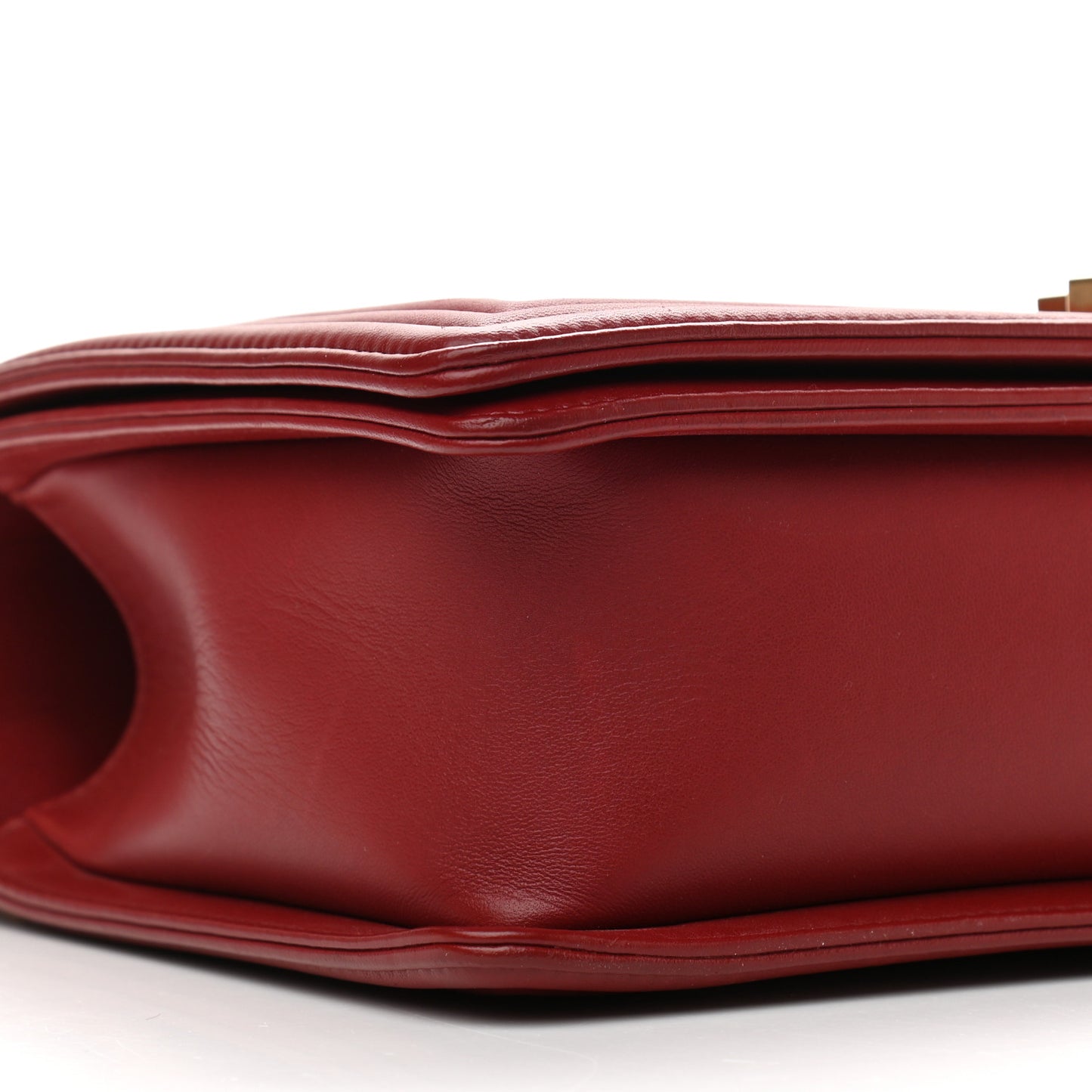 Calfskin Quilted New Medium Boy Flap Red