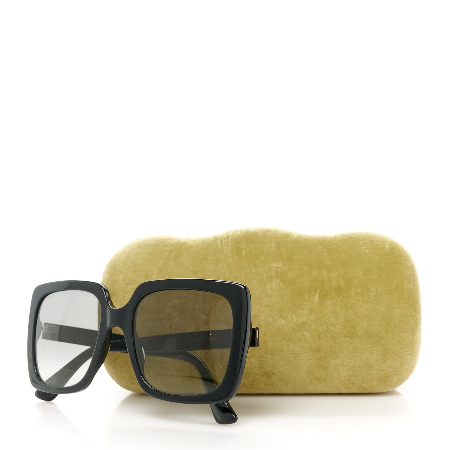 Crystal Square Frame GG Sunglasses GG0418S Black
