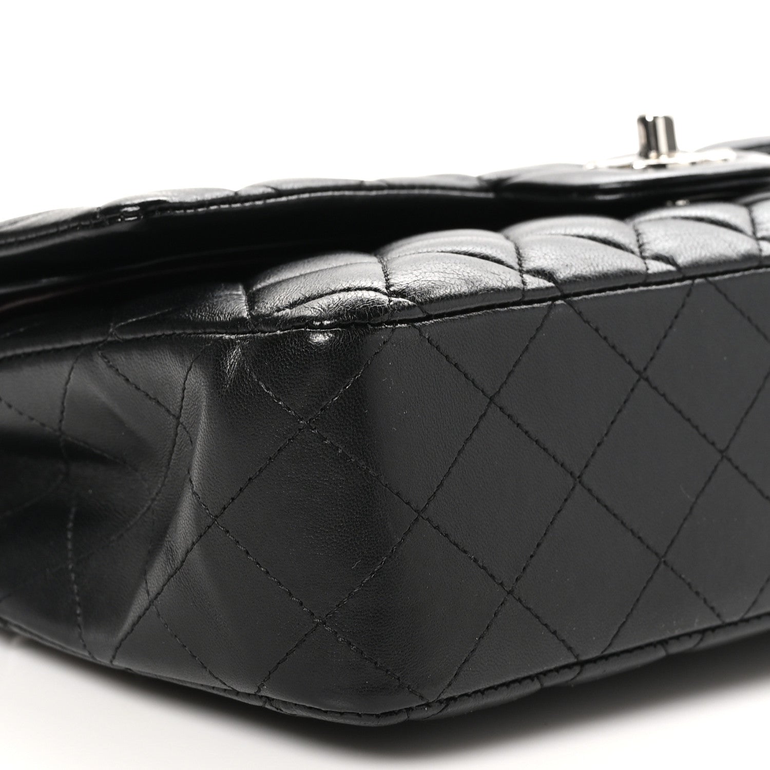 Chanel Lambskin Quilted Medium Double Flap Black 9 of 10