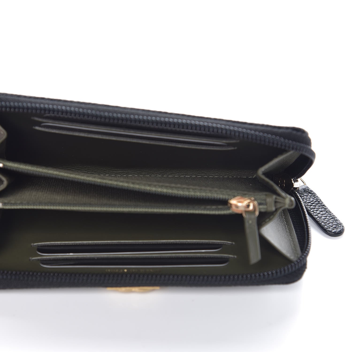 Chanel Caviar Quilted Small Boy Zip Around Wallet Black 5 of 9
