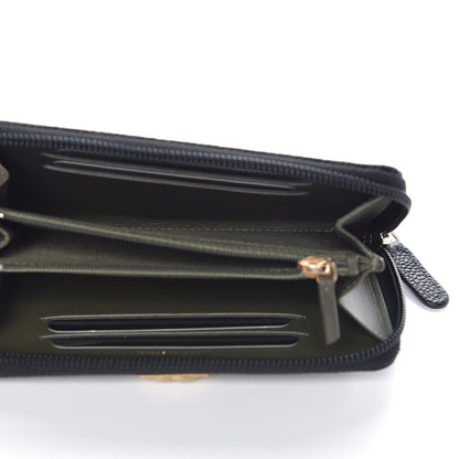 Chanel Caviar Quilted Small Boy Zip Around Wallet Black 5 of 9
