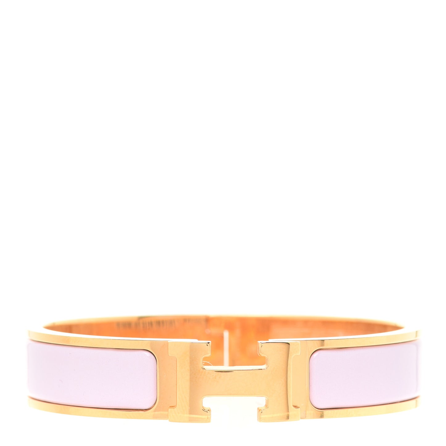 Enamel Narrow Clic Clac H Bracelet PM Rose Dragee
