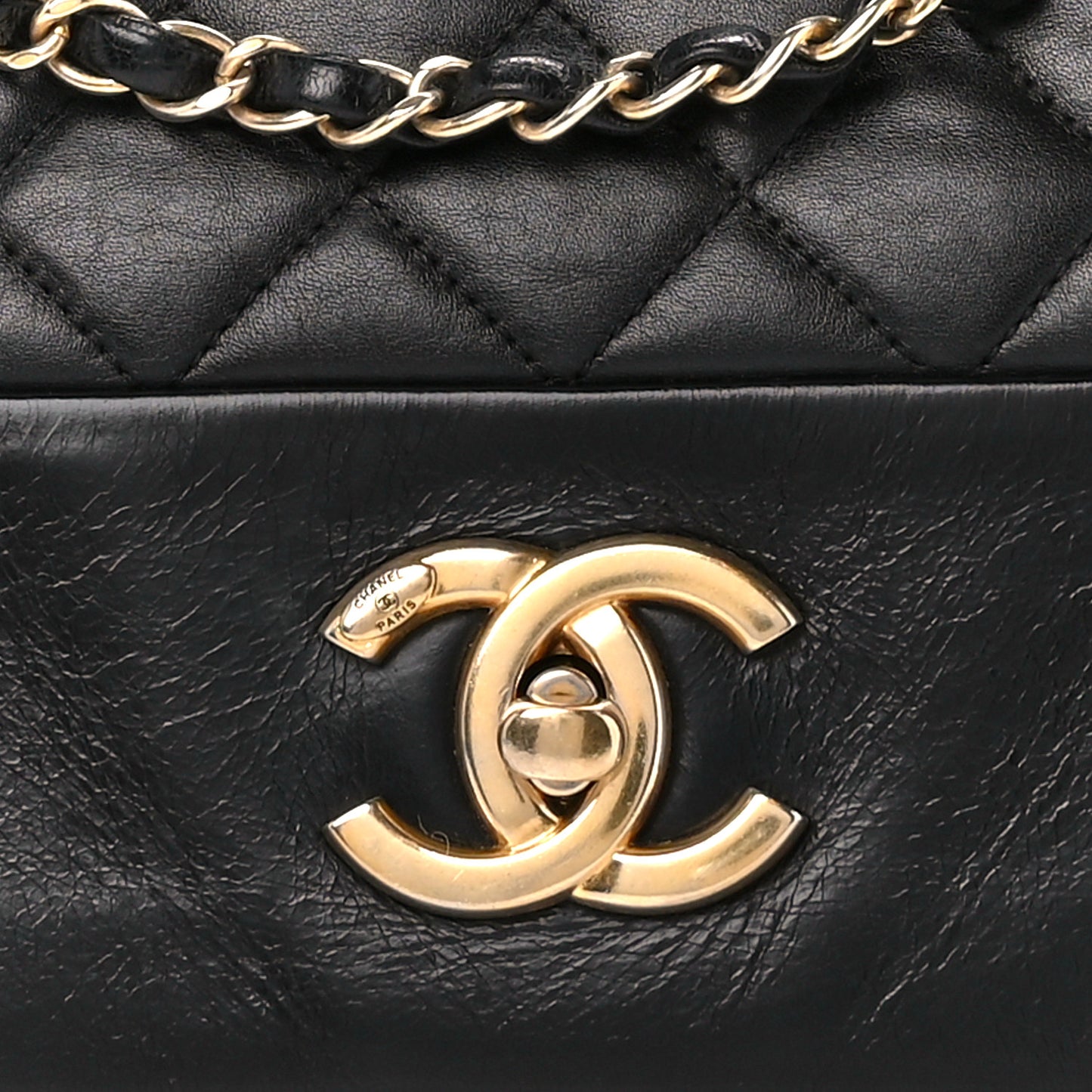 Calfskin Quilted Jumbo Soft Elegance Flap Black