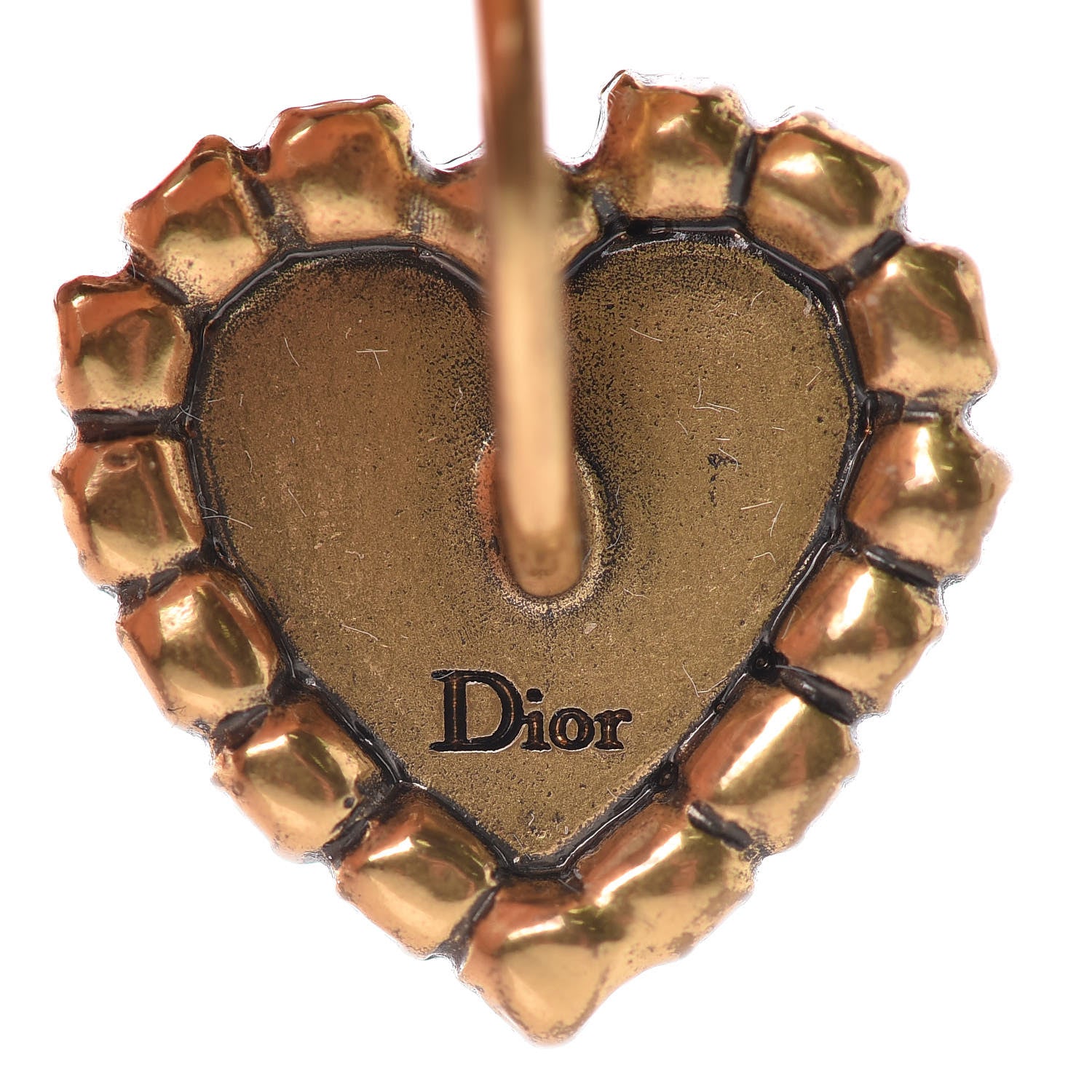 Christian Dior Metal Bee J'Adior Earrings Aged Gold 4 of 5