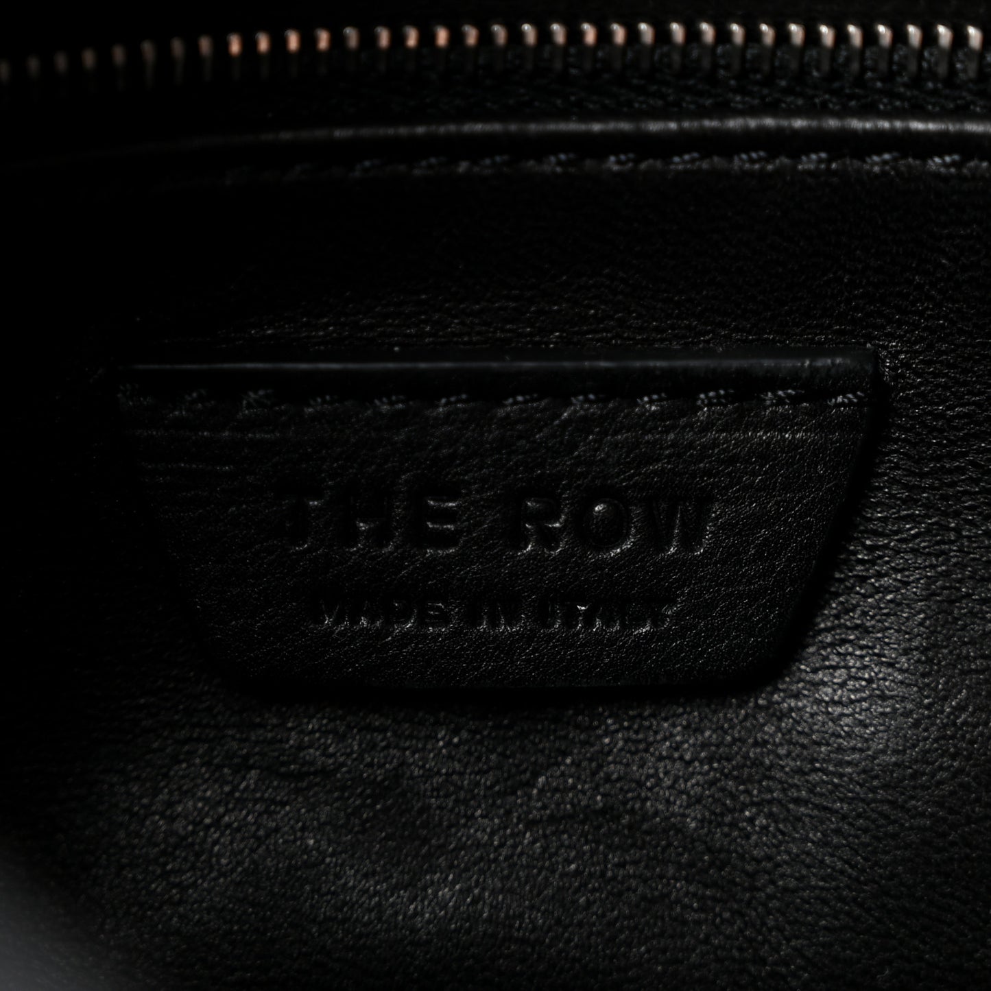 Grained Calfskin Bourse Clutch  Black