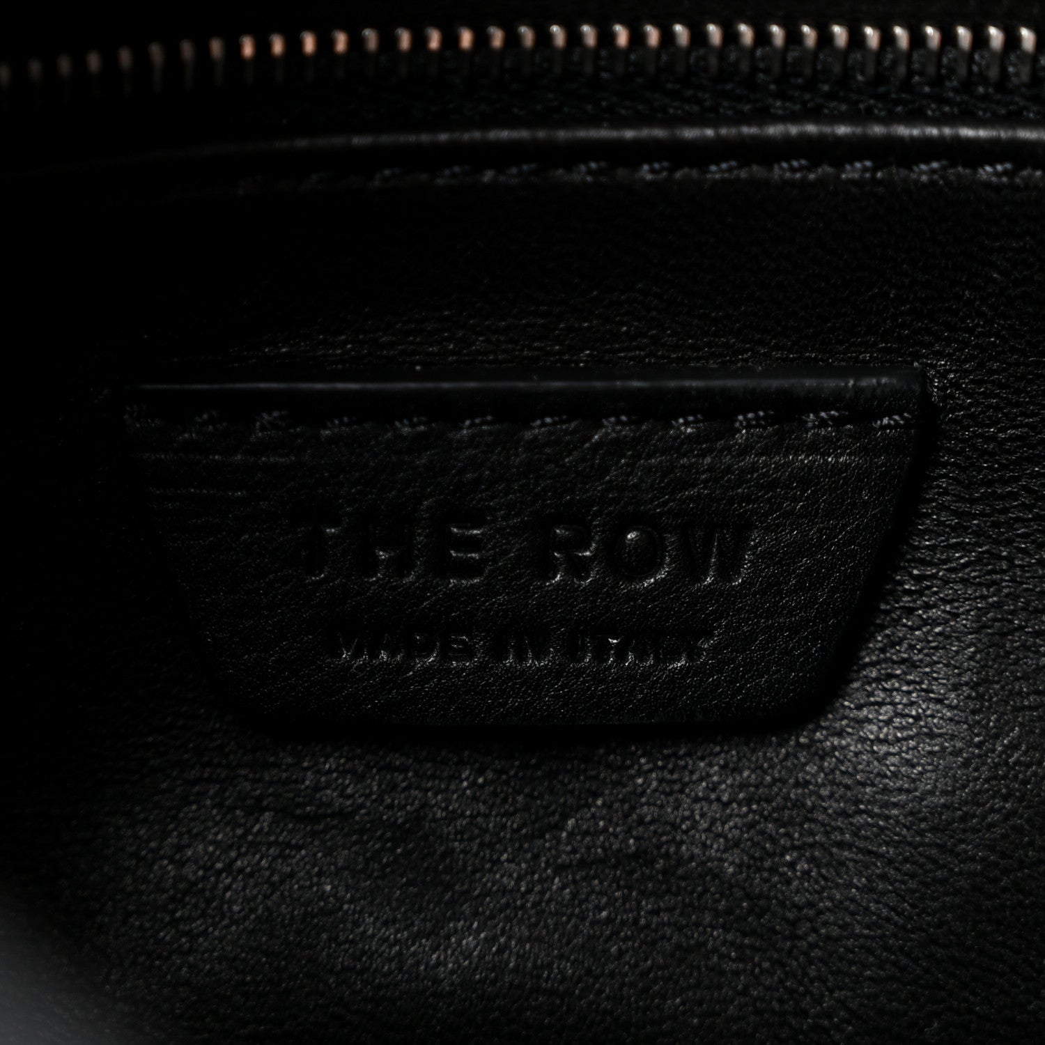 The Row Grained Calfskin Bourse Clutch  Black 6 of 10