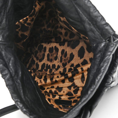 Dolce & Gabbana Lambskin Drawstring Shoulder Bag Black 5 of 10