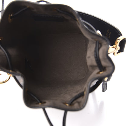 Fendi Vitello Liberty F is Fendi Bi-Color FF 1974 Embossed Mini Mon Tresor Bucket Bag Maya Black 5 of 10