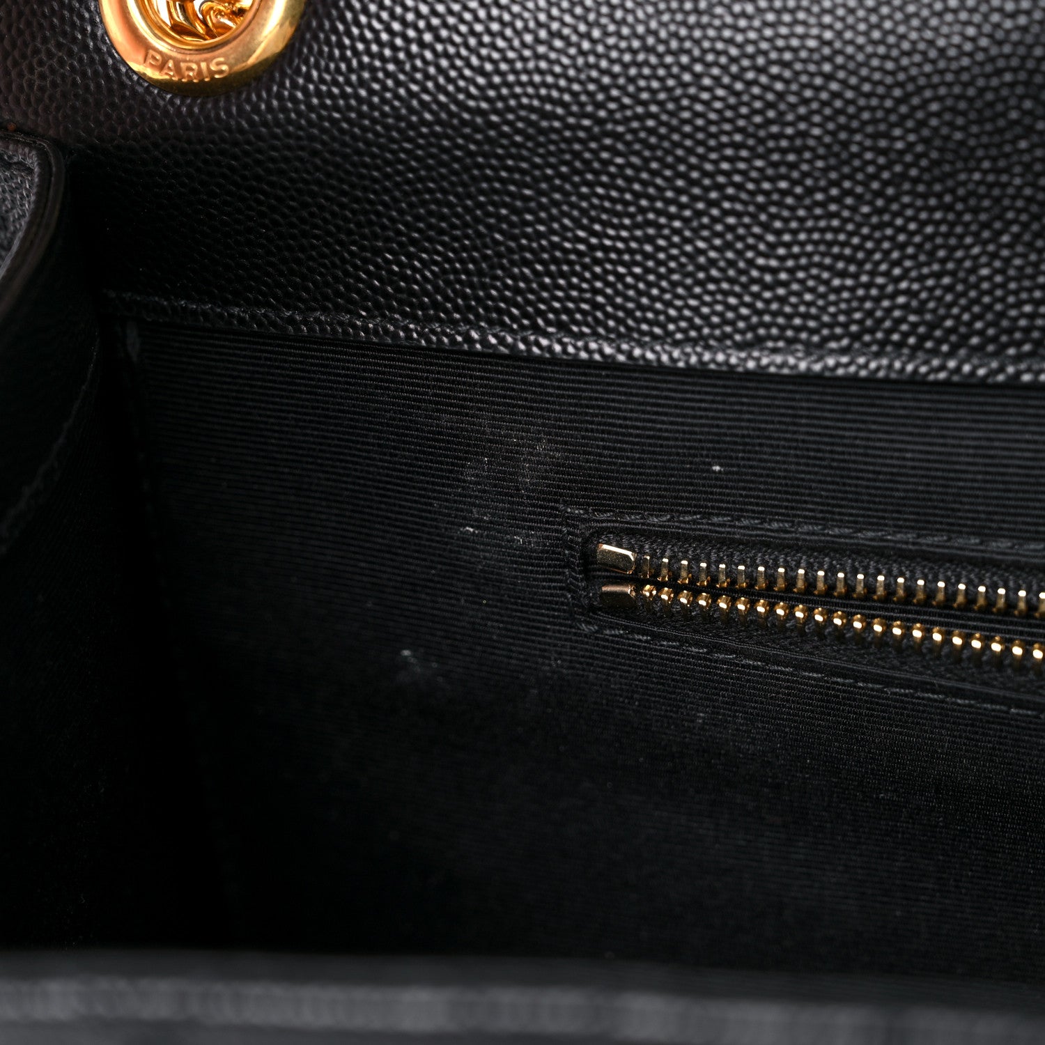 Saint Laurent Grain De Poudre Textured Mixed Matelasse Large Triquilt Monogram Satchel Black 10 of 14