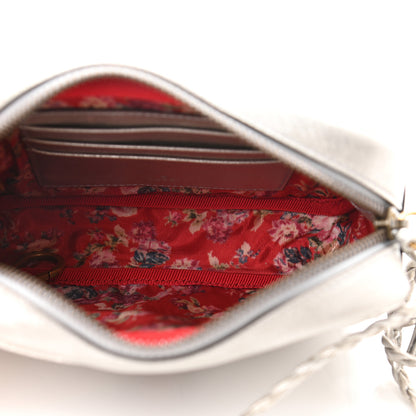 Gucci Laminated Nappa Web Trapuntata Mini GG Shoulder Bag Argento 4 of 9