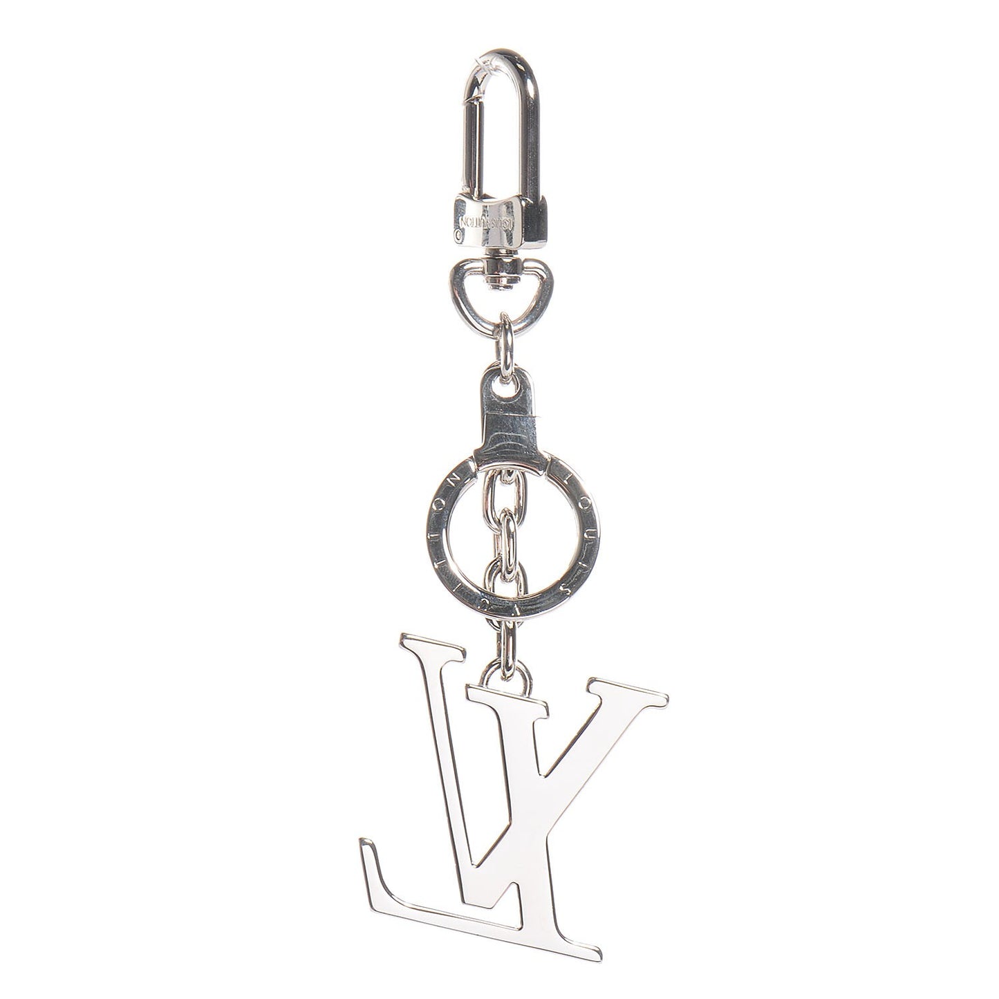 LV Initials Key Holder Silver