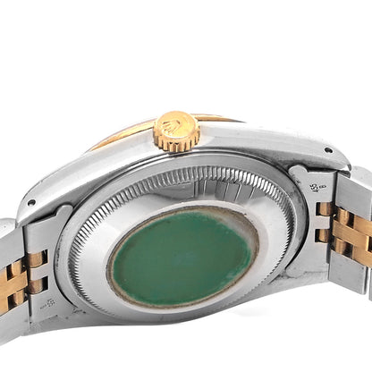 Rolex Stainless Steel 18K Yellow Gold Diamond 36mm Oyster Perpetual Datejust Watch Champagne 16233 4 of 8
