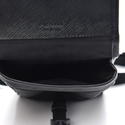 Prada Tessuto Nylon Saffiano Phone Case Crossbody Black 5 of 8
