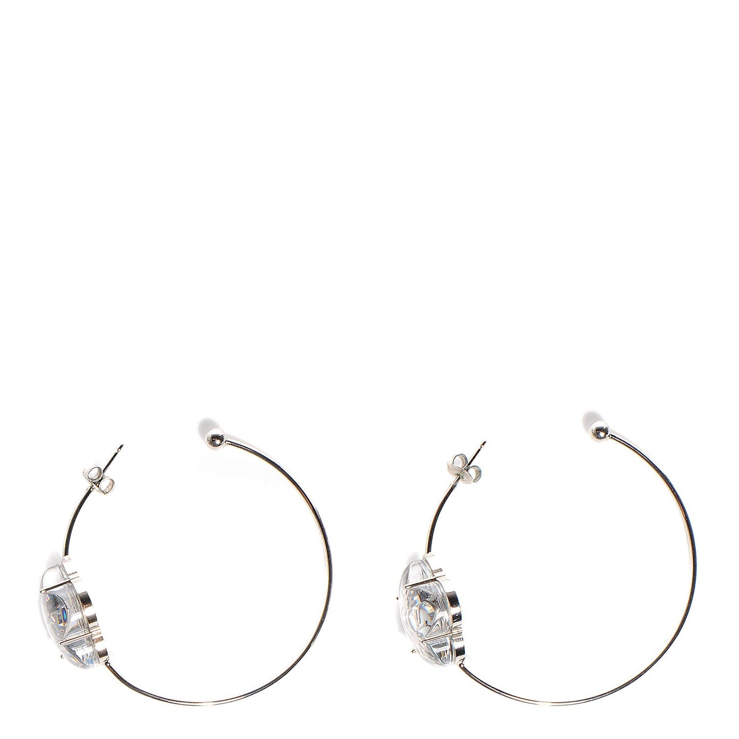 A La Folie Hoop Earrings Silver