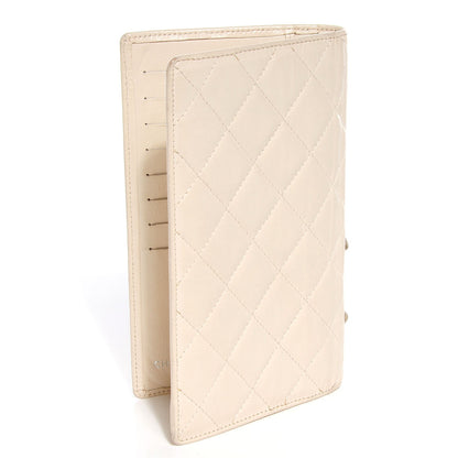 Chanel Calfskin Quilted Cambon Yen Wallet Beige 2 of 7