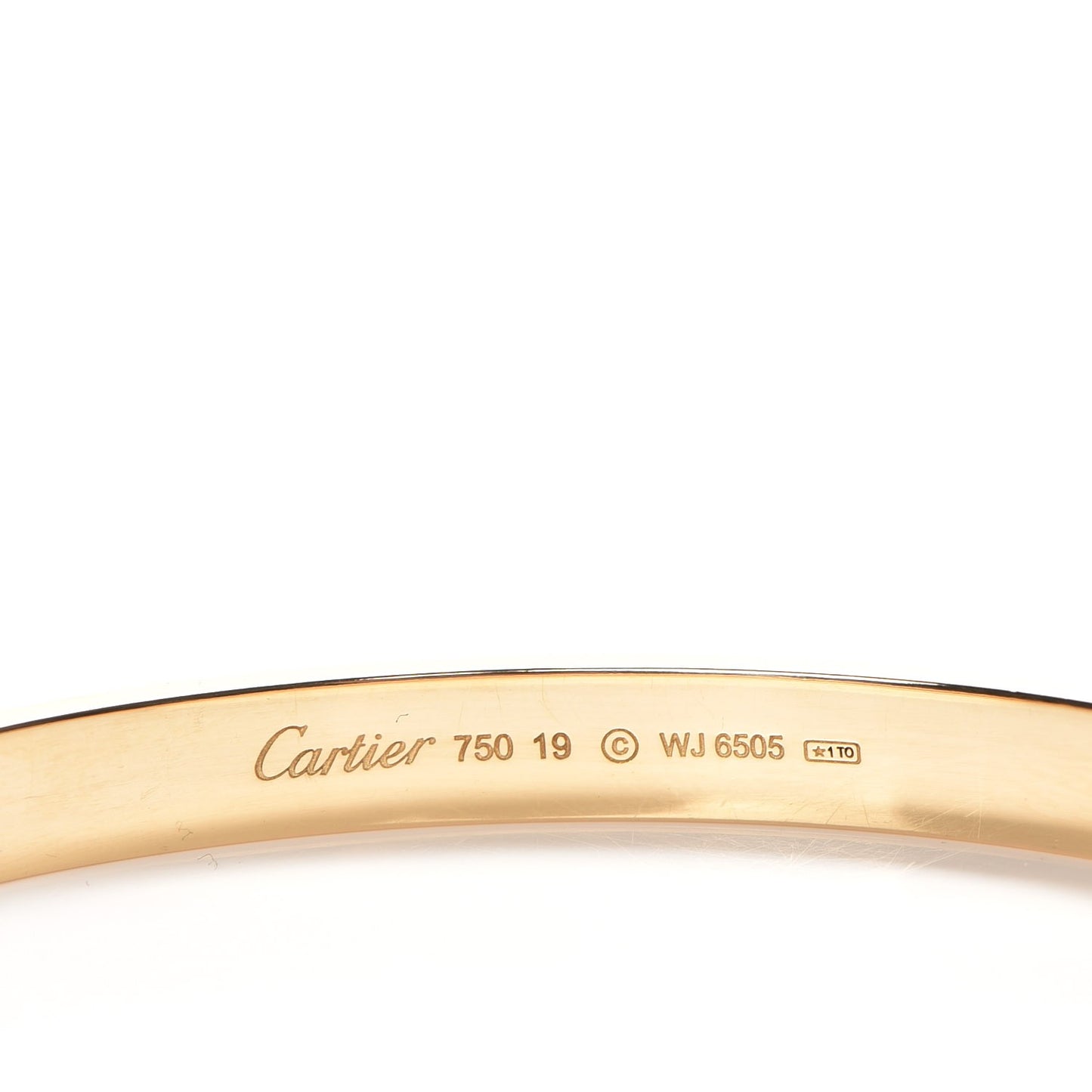 18K Yellow Gold LOVE Bracelet 19