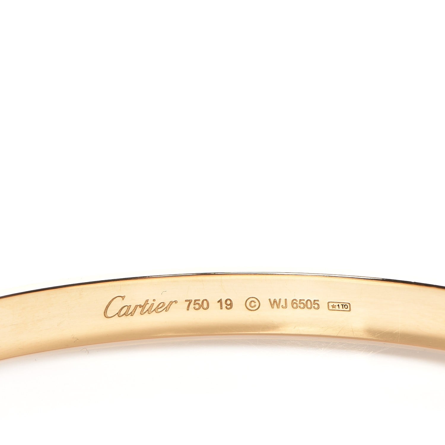 Cartier 18K Yellow Gold LOVE Bracelet 19 7 of 8