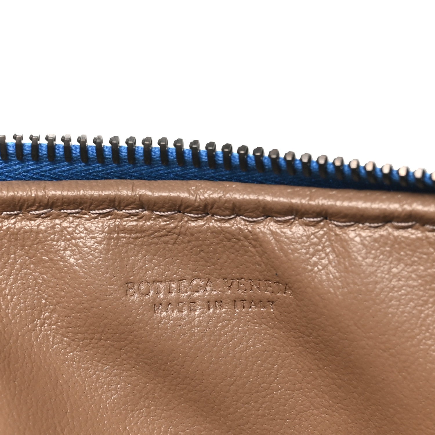Bottega Veneta Nappa Intrecciato Small Zip Around Pouch  Blue 6 of 7