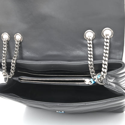 Saint Laurent Calfskin Y Quilted Monogram Medium Loulou Chain Satchel Asphalt 5 of 10