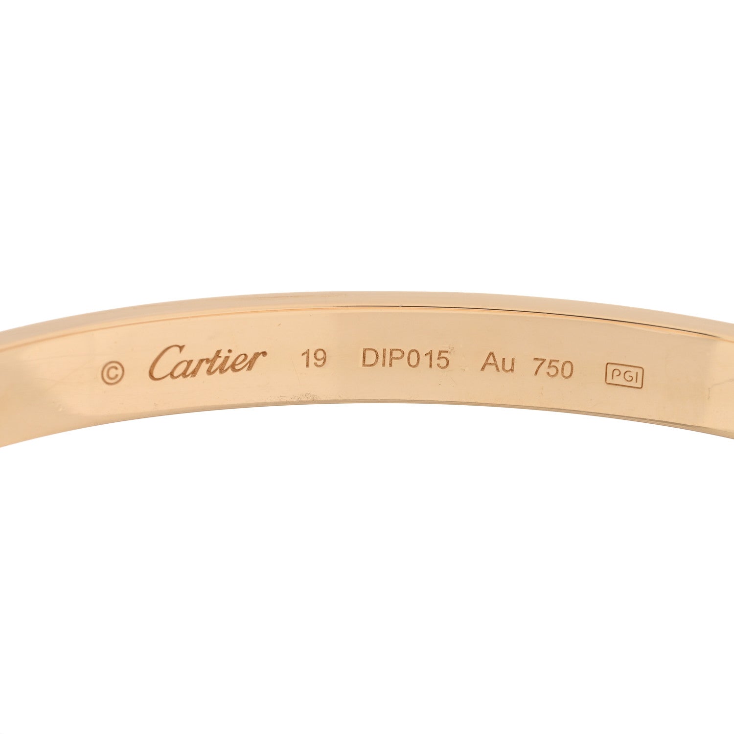 Cartier 18K Yellow Gold LOVE Bracelet 19 3 of 3