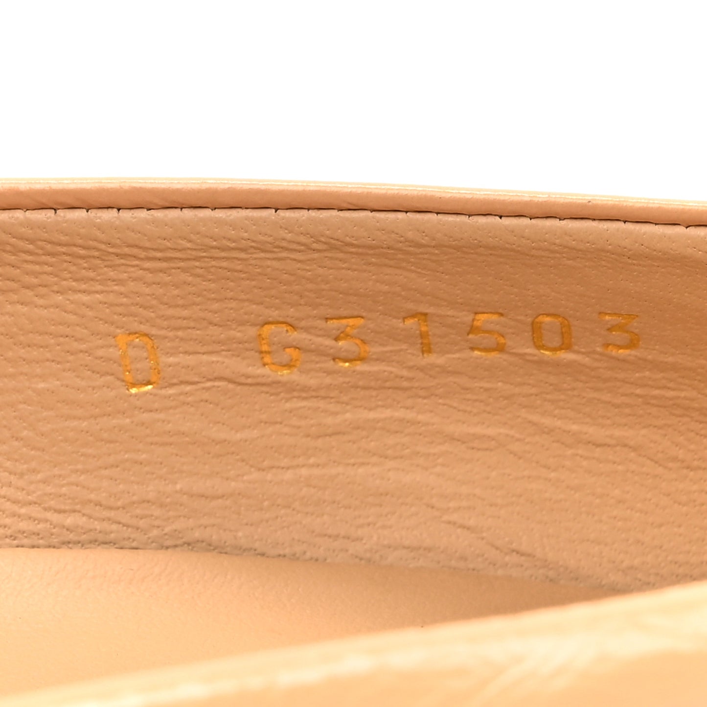 Lambskin Patent Cap Toe CC Ballerina Flats 37.5 Beige Black