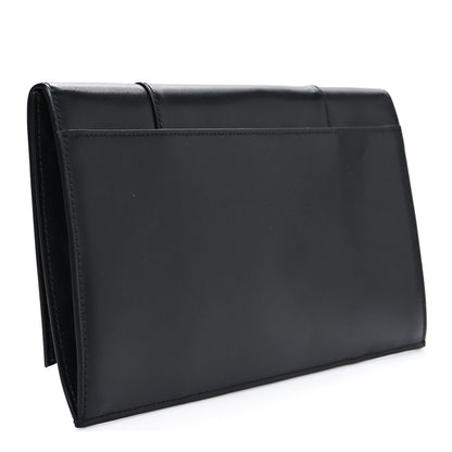 Balenciaga Shiny Box Calfskin Hourglass Flap Flat Pouch Black 3 of 7
