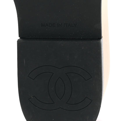 Chanel Lambskin Quilted CC Slip On Platform Sandals 39 Black 6 of 8