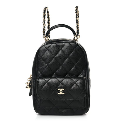 Chanel Caviar Quilted CC Mini Classic Backpack Black 1 of 9