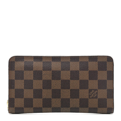 Louis Vuitton Damier Ebene Porte-Monnaie Zippe Zippy Wallet 2 of 16