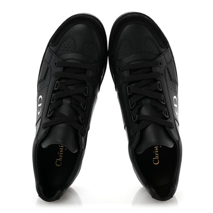 Christian Dior Calfskin Suede Logo Sneakers 36.5 Black 2 of 10