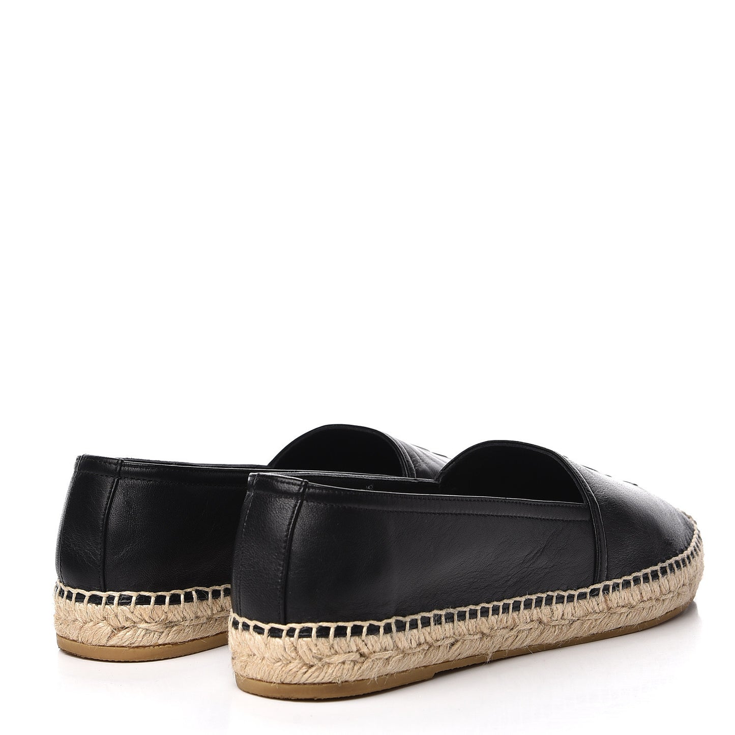 Lambskin Monogram Espadrilles 39.5 Black