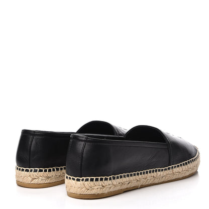 Saint Laurent Lambskin Monogram Espadrilles 39.5 Black 5 of 11