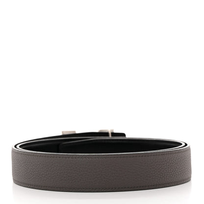 Hermes Box Togo 32mm Martelee H Belt 90 Black Etain 3 of 7