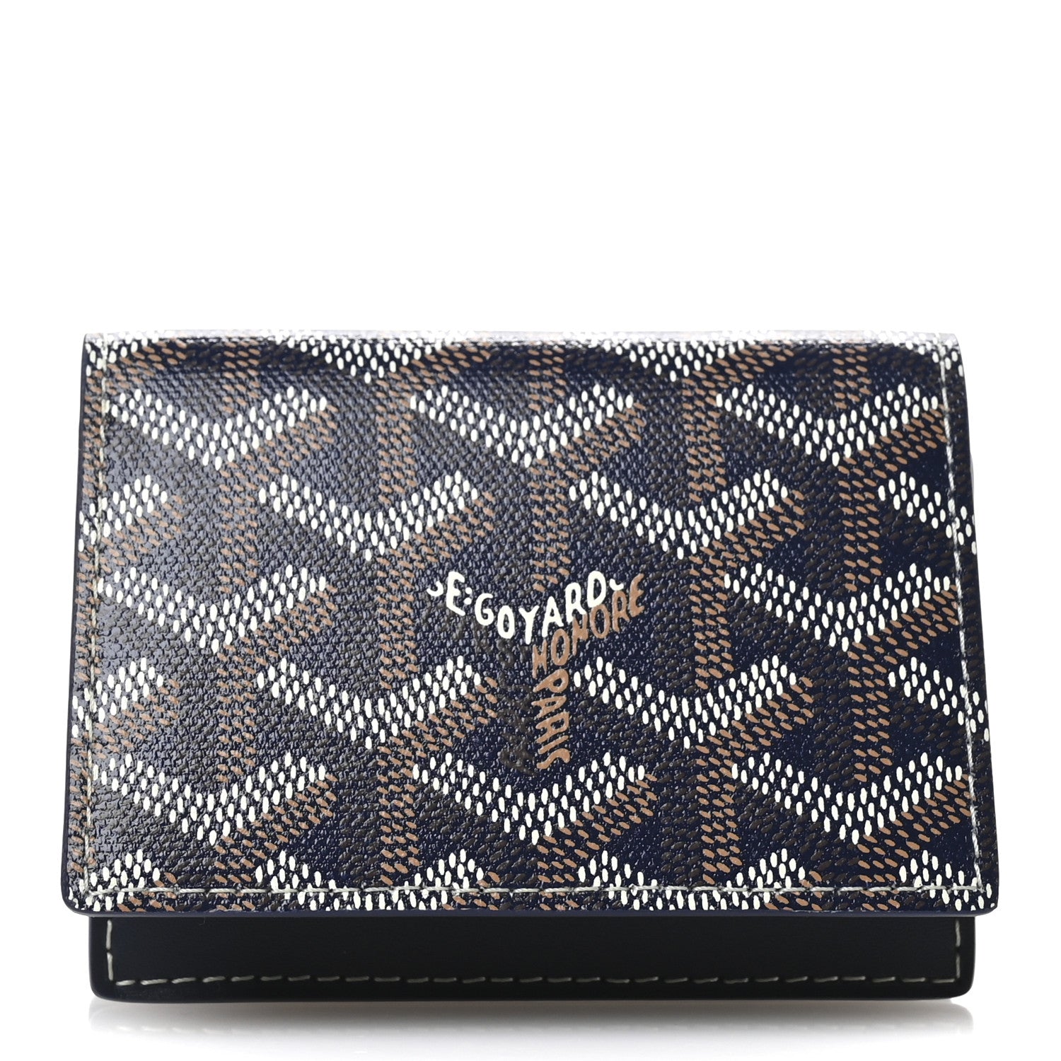 Goyard Goyardine Business Card Holder Navy 1 of 8