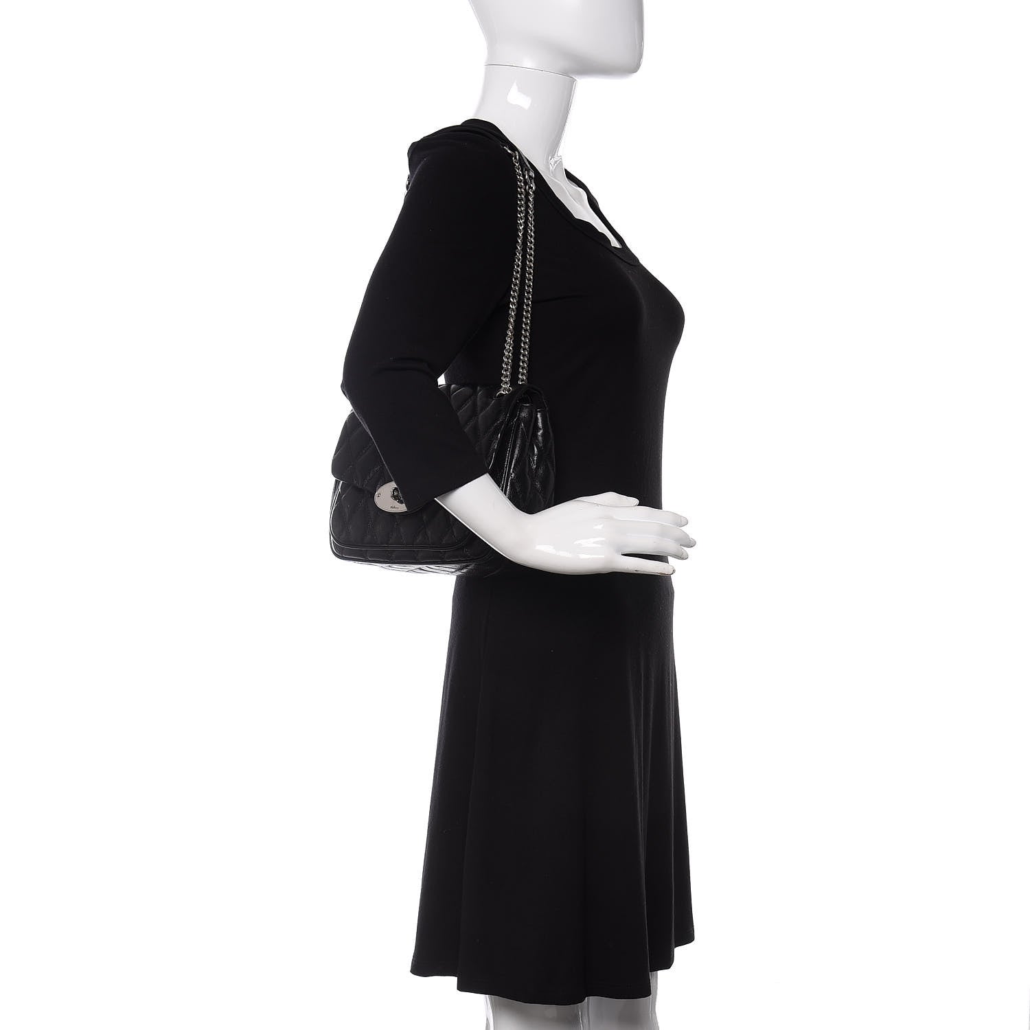 Mulberry Shiny Buffalo Quilted Small Shoulder Bag Black 2 of 9
