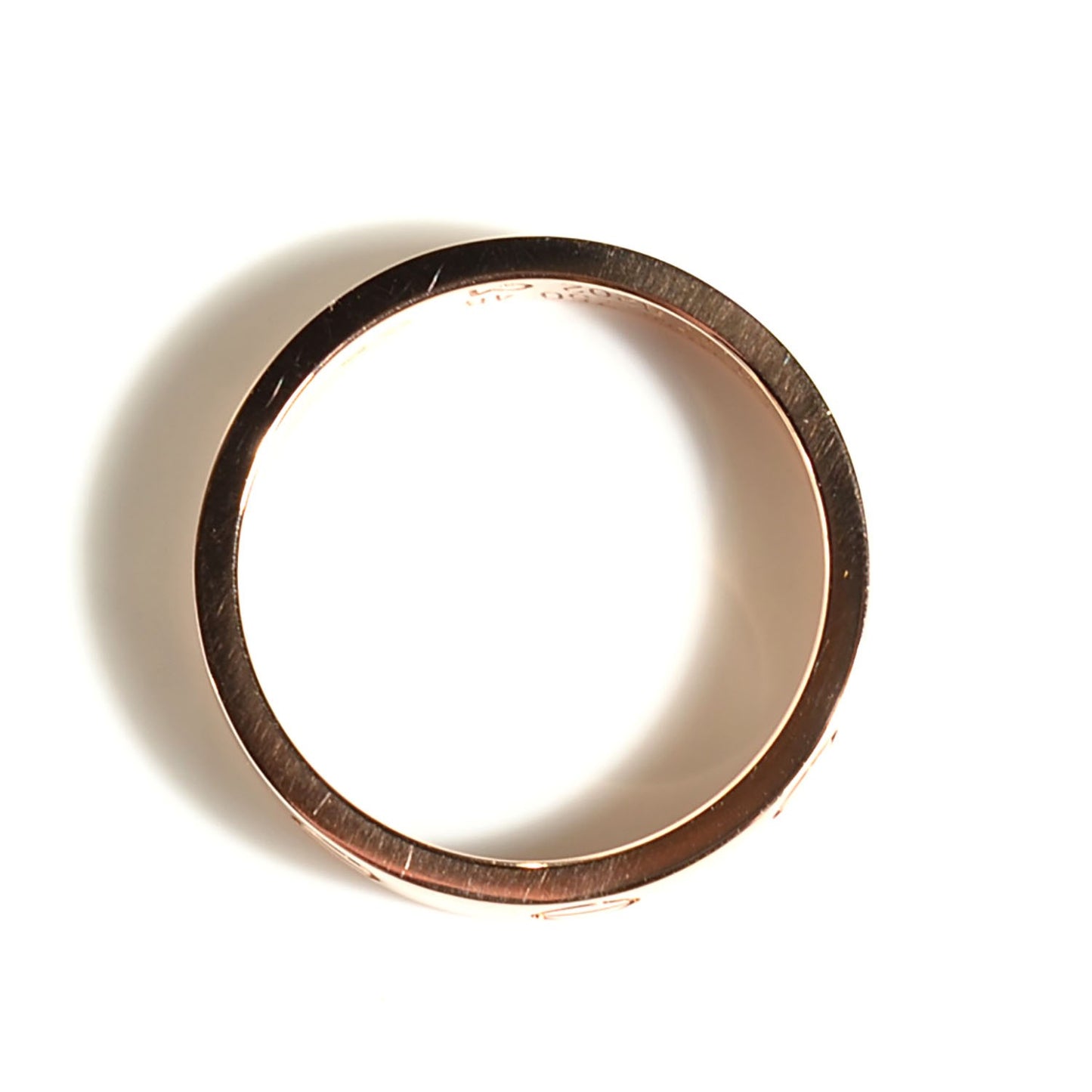 18K Pink Gold 4mm LOVE Wedding Band Ring 48 4.5