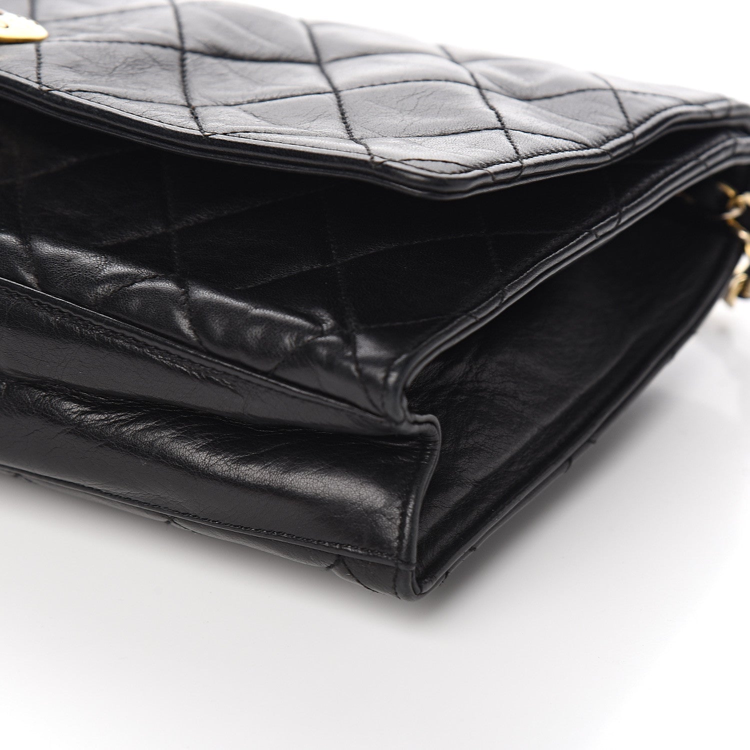 Chanel Lambskin Quilted Medium Single Flap Black 8 of 10