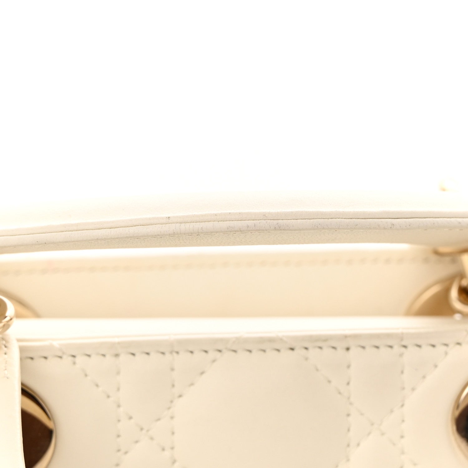 Christian Dior Lambskin Cannage Small My ABCDior Lady Dior White 15 of 16