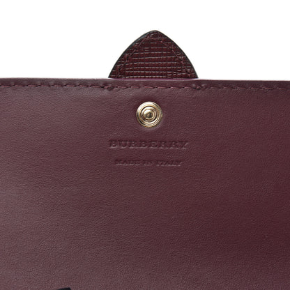 Burberry Embossed Calfskin House Check Halton Wallet Dusky Pink Burgundy 7 of 7