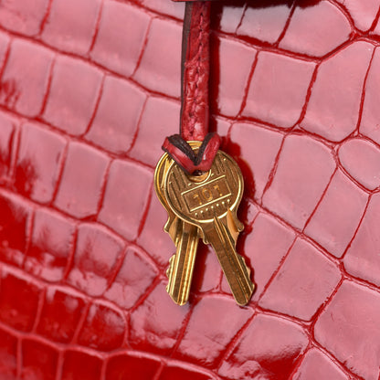 Hermes Shiny Porosus Crocodile Birkin 35 Braise 14 of 31