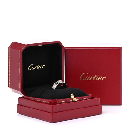 Cartier 18K White Gold Diamond Ceramic LOVE Paved Ring 56 7.5 6 of 6
